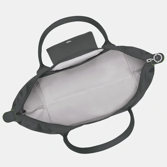 Le Pliage Green M Tote Bag Graphite - Recycled Canvas - Picture 12 of 12